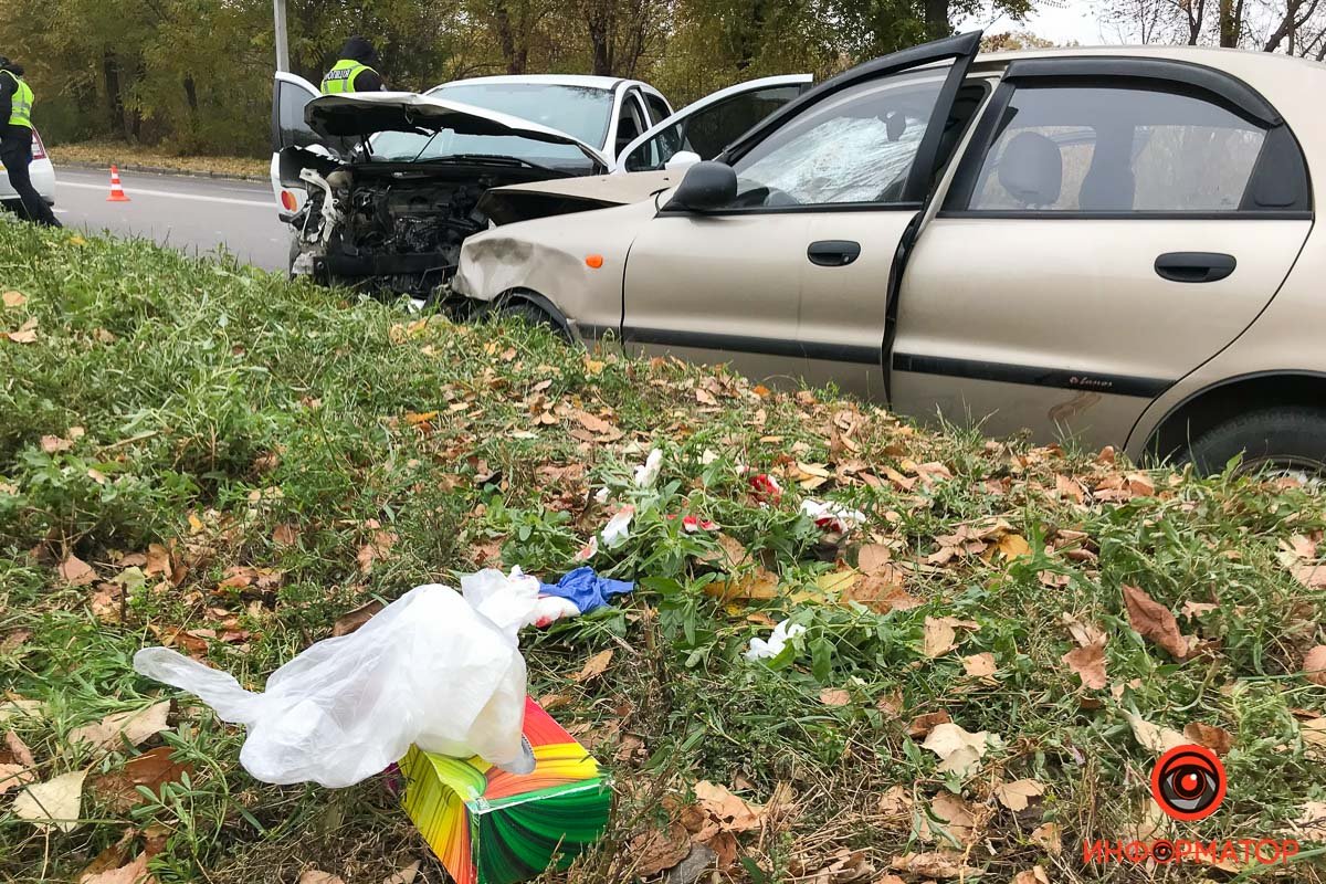 автомобиль Daewoo двигался по улице Криворожской со стороны Рабочей и выехал на встречную полосу