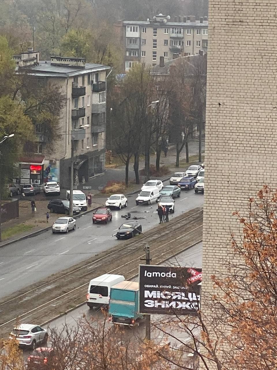 Причина пробок на Хмельницком