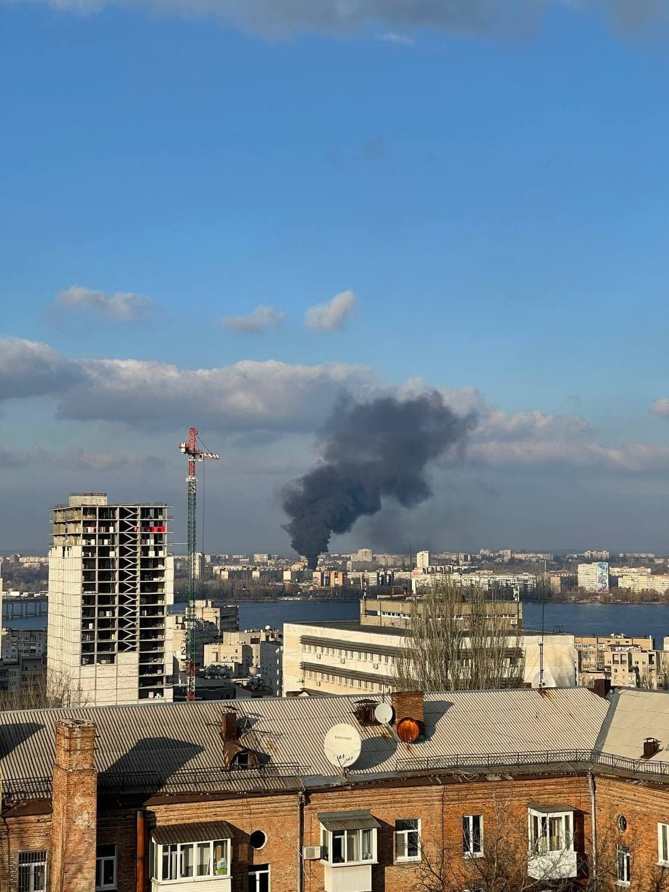 В четверг, 25 ноября, на проспекте Слобожанском, случился пожар