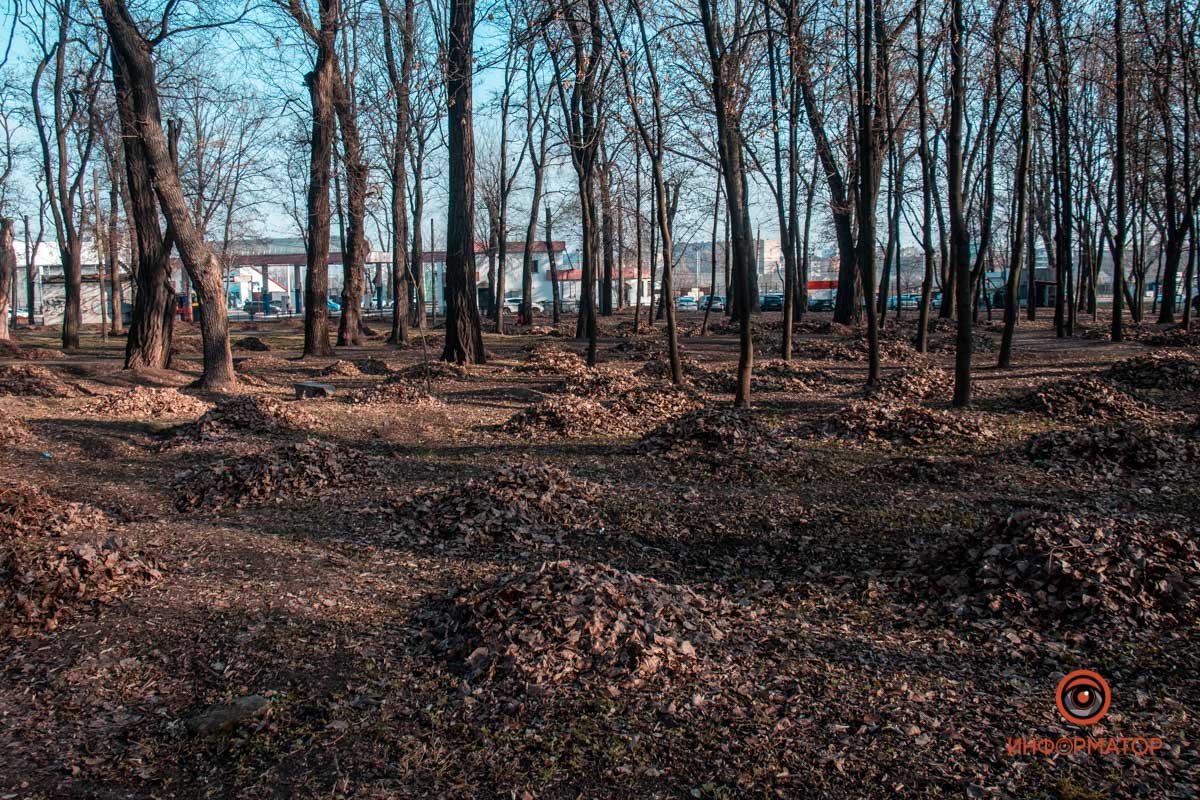 Уборка листвы продолжается