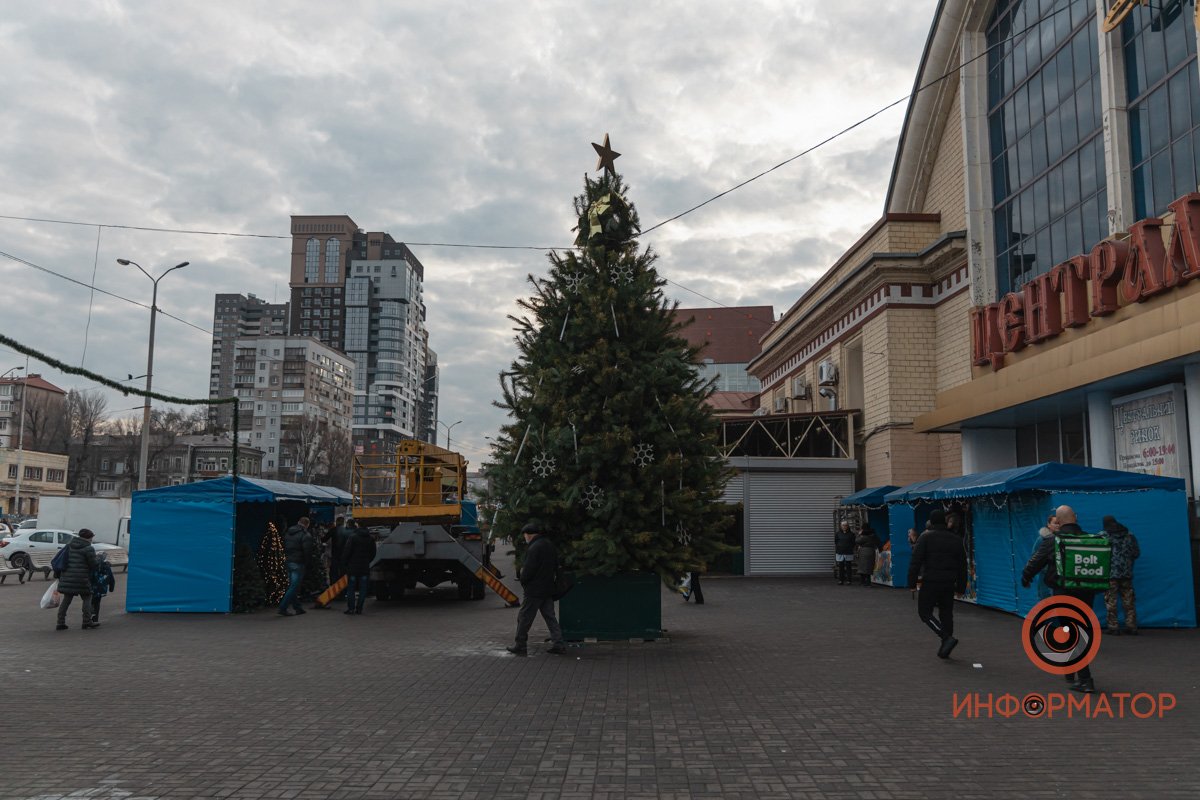 В Днепре возле "Озерки" поставили елку 9