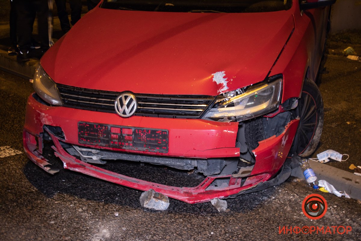 От удара спустило колеса