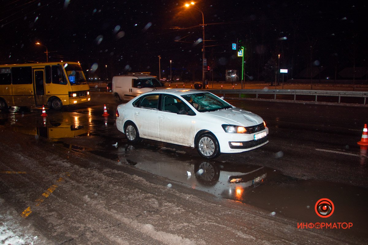 Volkswagen сбил нетрезвого пешехода