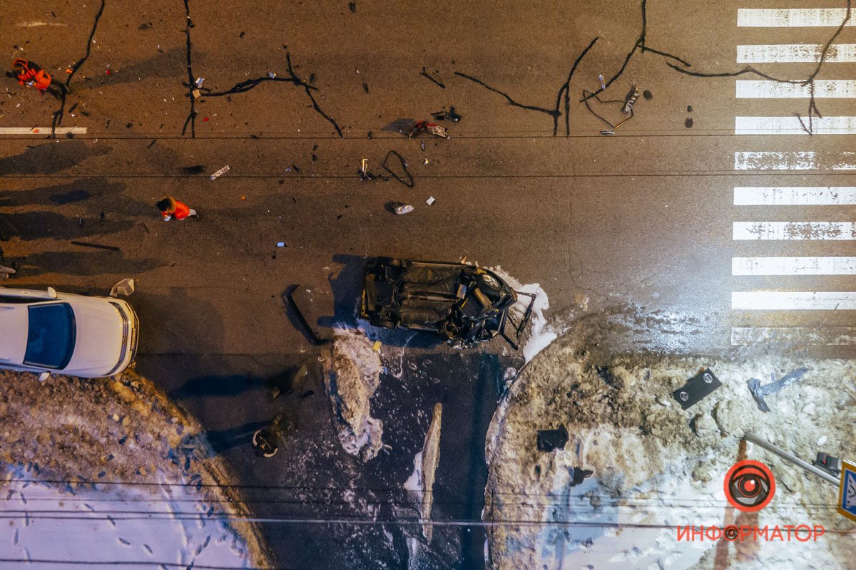 Вид на аварию сверху