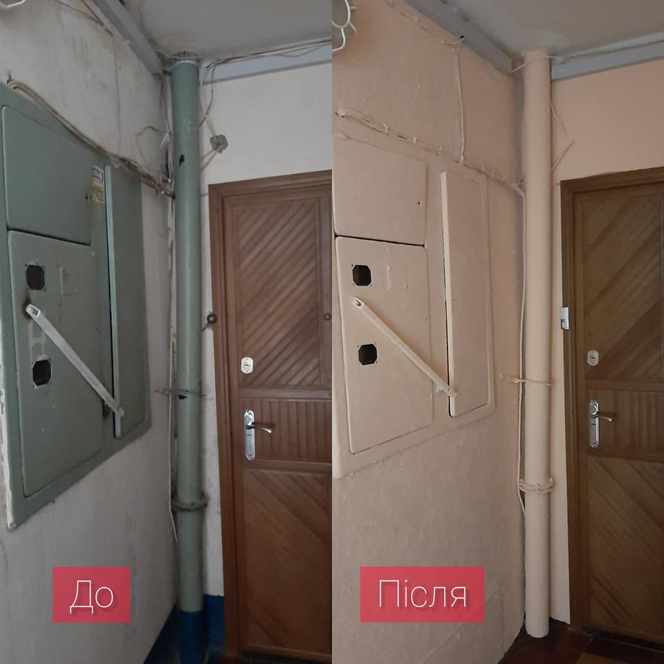 В Днепре жители дома устроили челлендж и собственными силами облагородили подъезд 1