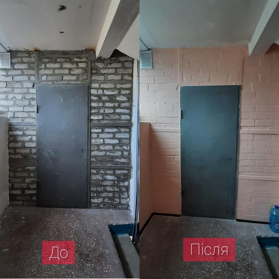 В Днепре жители дома устроили челлендж и собственными силами облагородили подъезд 4