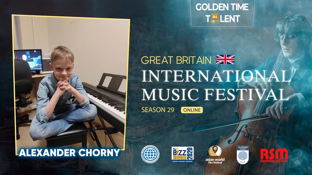 11-летний школьник из Кривого Рога занял первое место в конкурсе "Golden Time Talent" в Великобритании 1