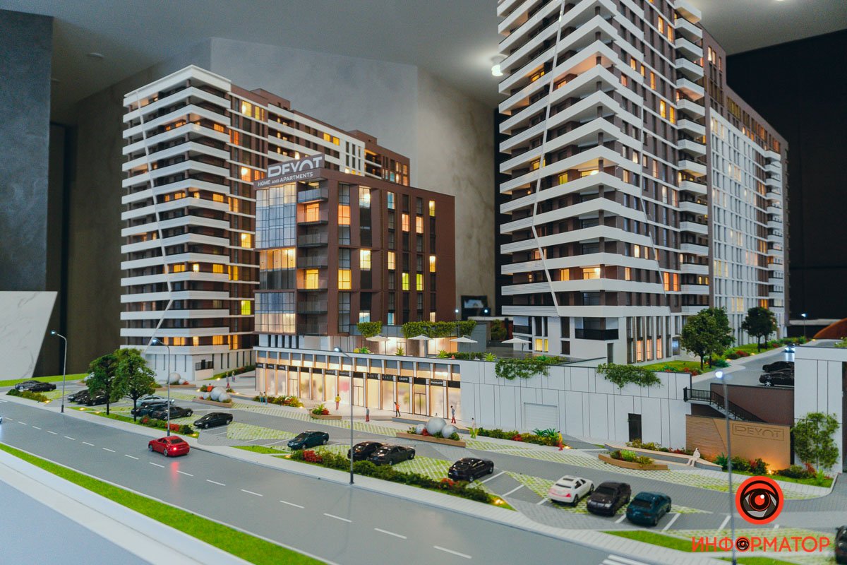 В Днепре напротив яхт-клуба "Сич" строится многофункциональный комплекс бизнес-класса PEYOT 2