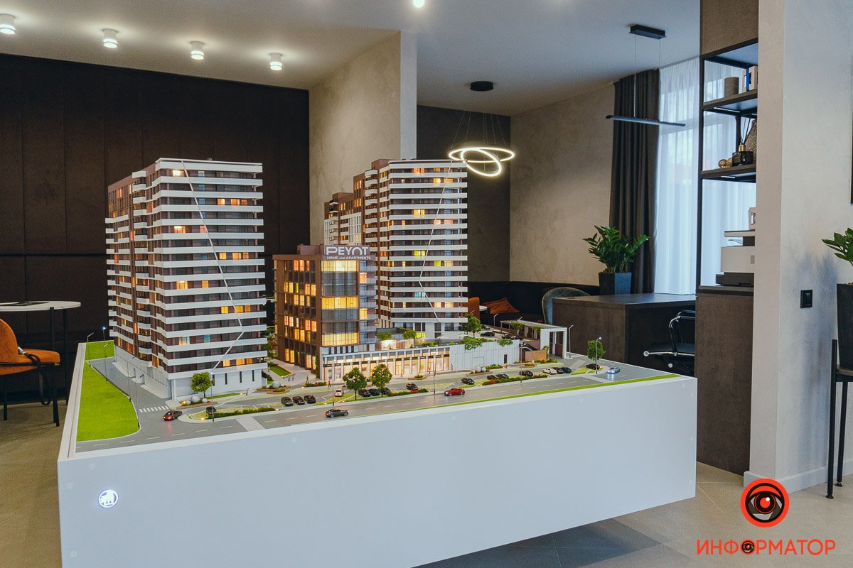 В Днепре напротив яхт-клуба "Сич" строится многофункциональный комплекс бизнес-класса PEYOT 9