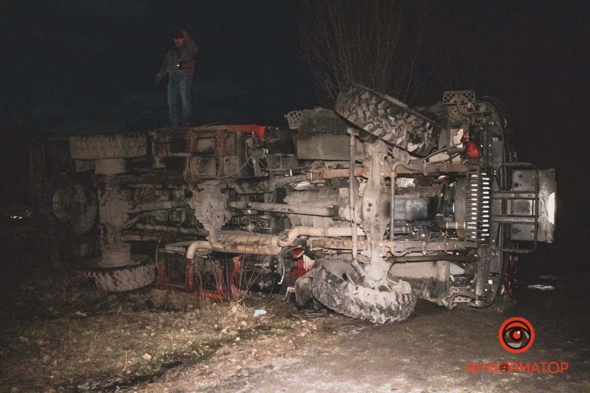 В Кулебовке перевернулся пожарный автомобиль