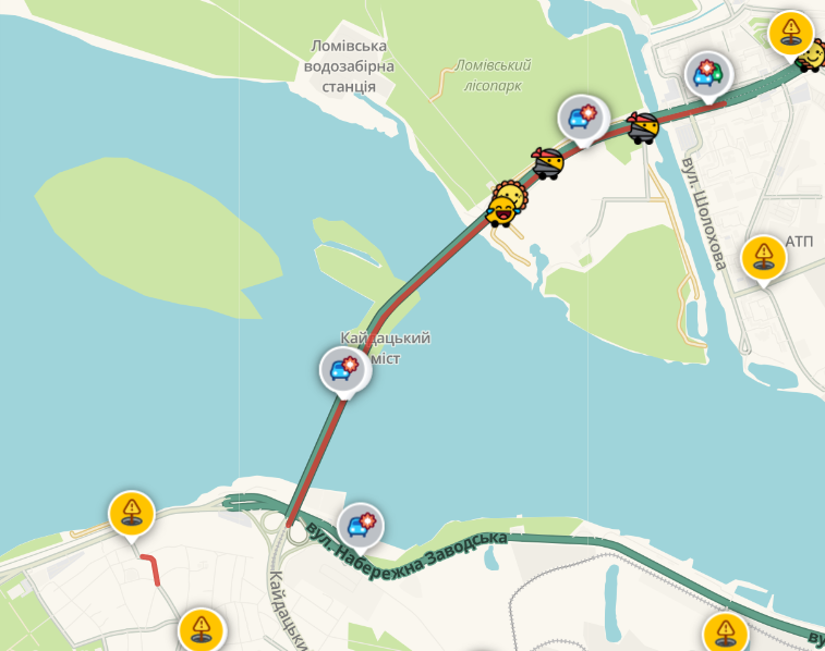Движение на Кайдакском мосту в Днепре практически остановилось: в чем причина 1