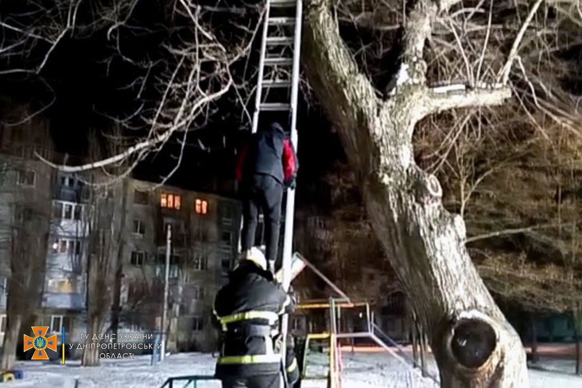 Он забрался на высоту 7-ми метров. Он забрался на высоту 7-ми метров