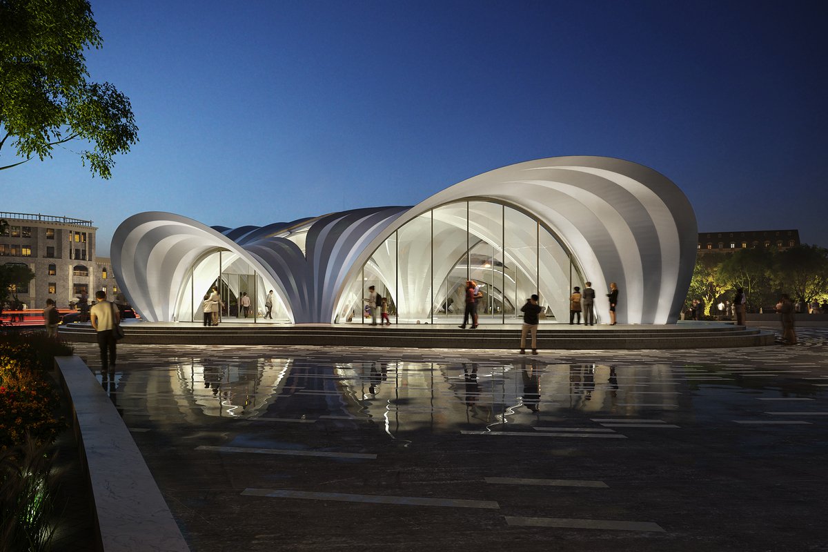 Вход на станцию метро "Театральная" со стороны парка Глобы