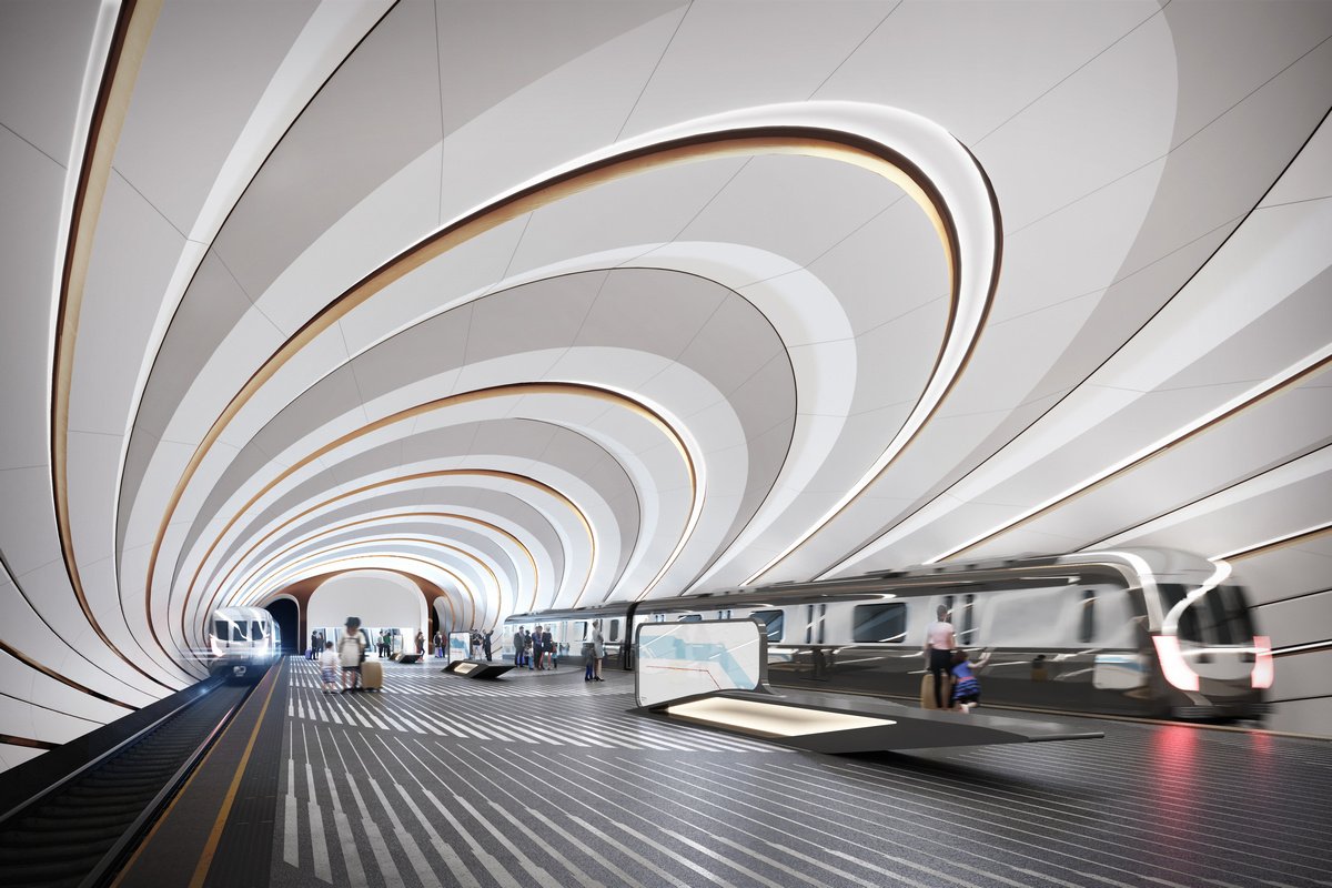 Так может выглядеть станция внутри: вариант 1