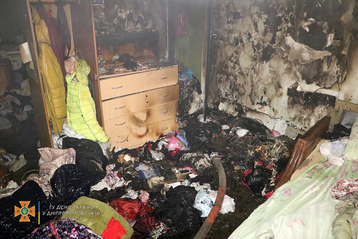 Огонь уничтожил вещи домашнего обихода