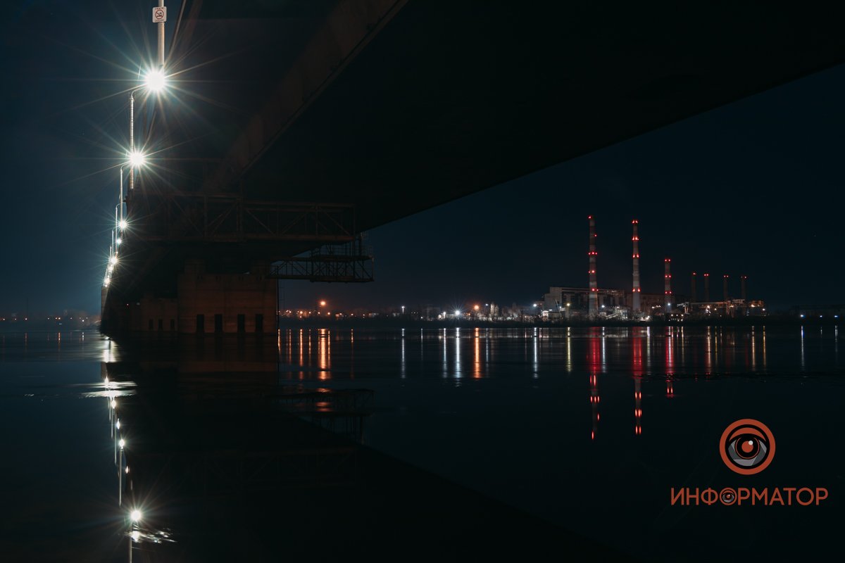 Огни Приднепровской ТЭС Огни Приднепровской ТЭС