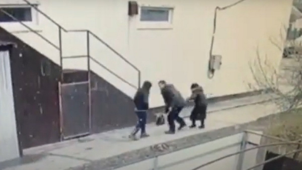 В Новомосковске мужчина толкнул 78-летнюю женщину и вырвал у нее сумку с деньгами и продуктами: видео момента