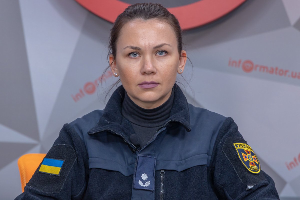 Евгения Дудка - пресс-офицер службы спасения Днепропетровской области