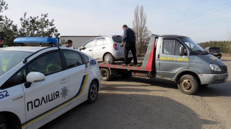 Кто в лес, кто по дрова: в Днепре девушка на Nissan снесла три елки 9