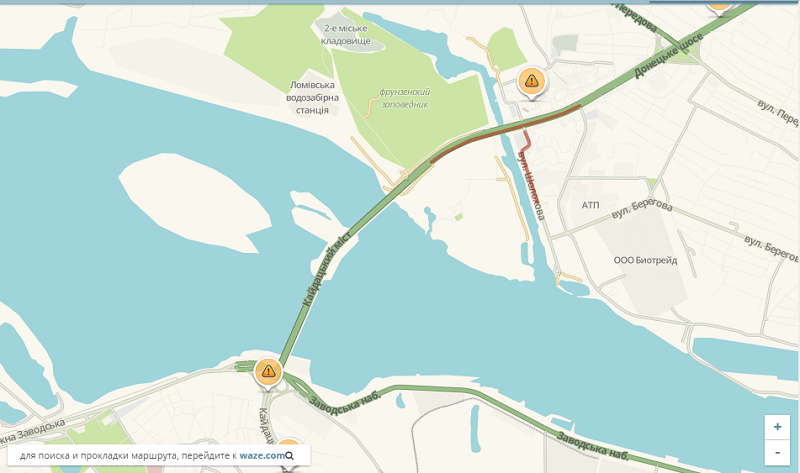 Карта пробок и загруженность мостов в Днепре: куда не стоит ехать автомобилистам 2