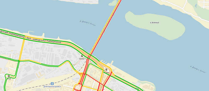 Внимание: при въезде на Кайдакский мост огромная пробка 5