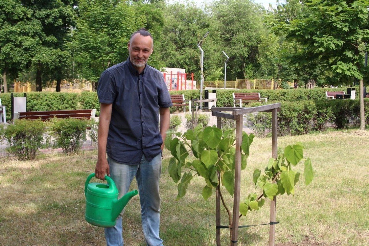 В Днепре в Новокодакском парке переселенцы высадили аллею павловний в знак благодарности 1