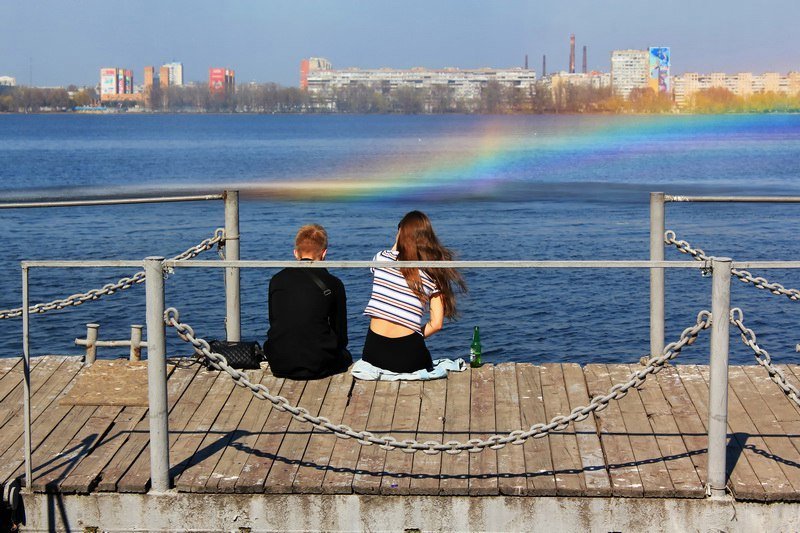 Солнце, птички и люди в футболках: в Днепр пришла настоящая весна 8