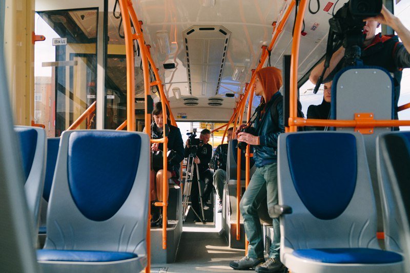 В Днепре заммэра Михаил Лысенко протестировал новый троллейбусный маршрут 7