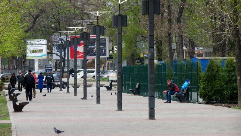 Выходной в Днепре: пустые улицы, одинокие фонтаны и цветущие магнолии 1
