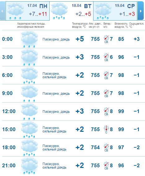 Погода на 18 апреля: в Днепре весь день будет пасмурно и дождливо 2