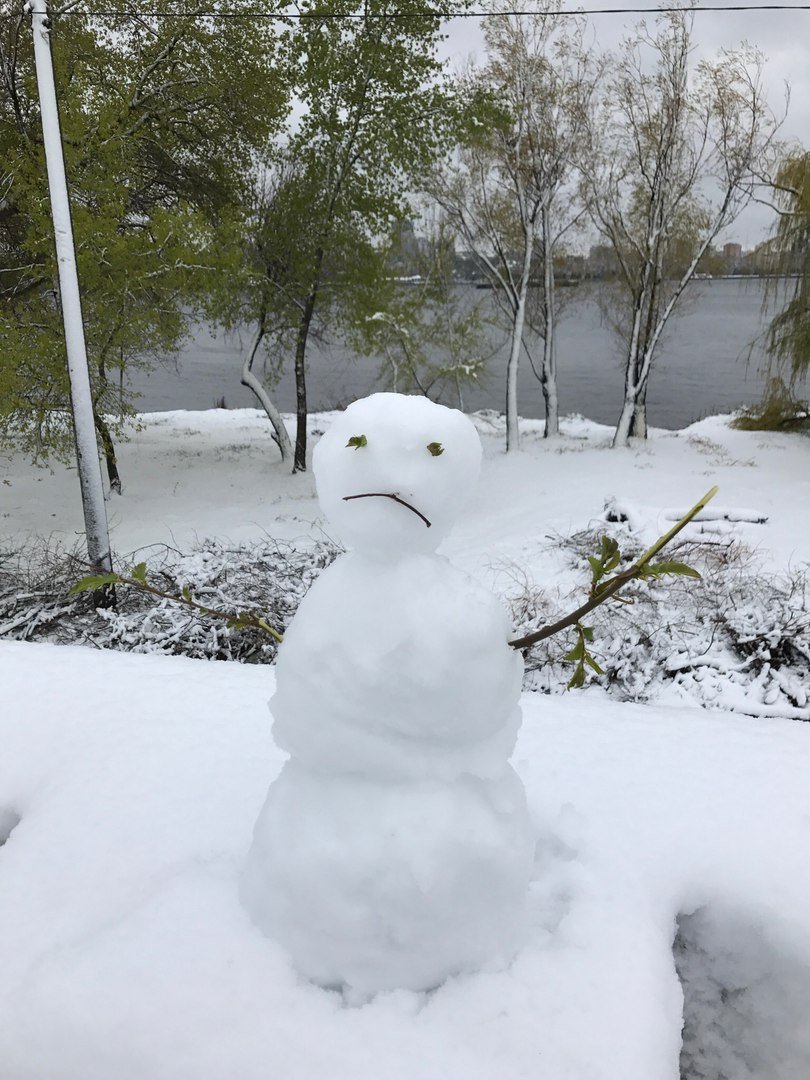 Днепр заполнился апрельскими снеговиками 4