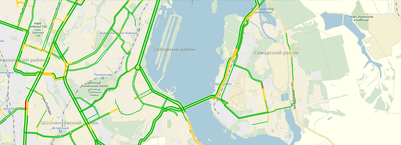 Где сейчас в Днепре пробки: смотрите карту 3