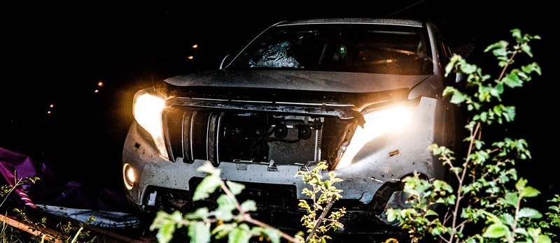 На Слобожанском проспекте водитель уснул за рулем и вылетел с дороги 9