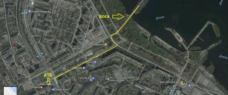 Где в Днепре отдохнуть на природе: коса на ж/м Победа-6 1