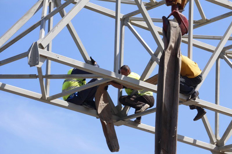 Как проходит ремонт Нового моста: устанавливают опоры 4