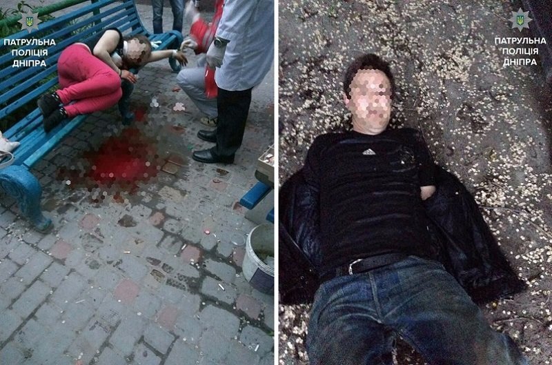 В одном из дворов Днепра нашли окровавленную женщину с порезанной шеей 1