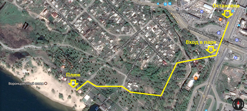 Где в Днепре отдохнуть на природе: Воронцовский пляж 1