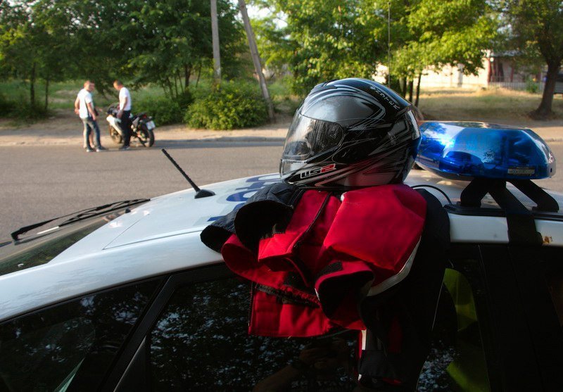 Вечернее ДТП на Осенней с участием мотоциклиста 6