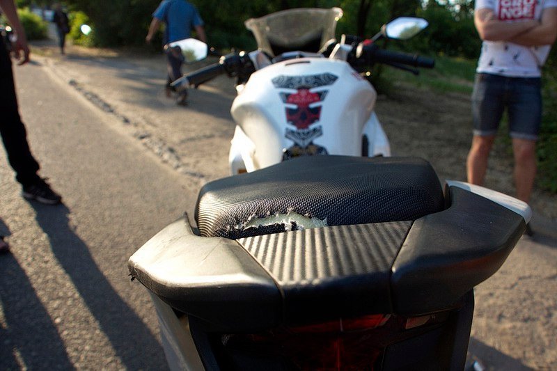 Вечернее ДТП на Осенней с участием мотоциклиста 9