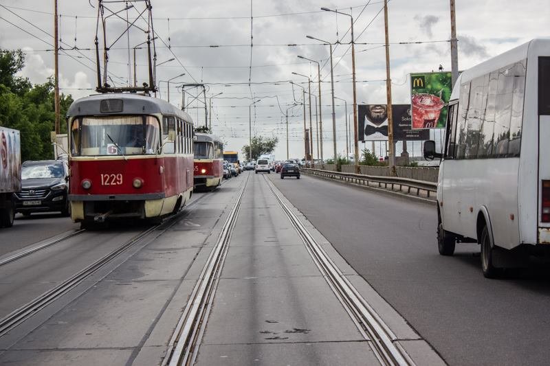 ДТП на Старом мосту: столкнулись Lanos и маршрутка 3