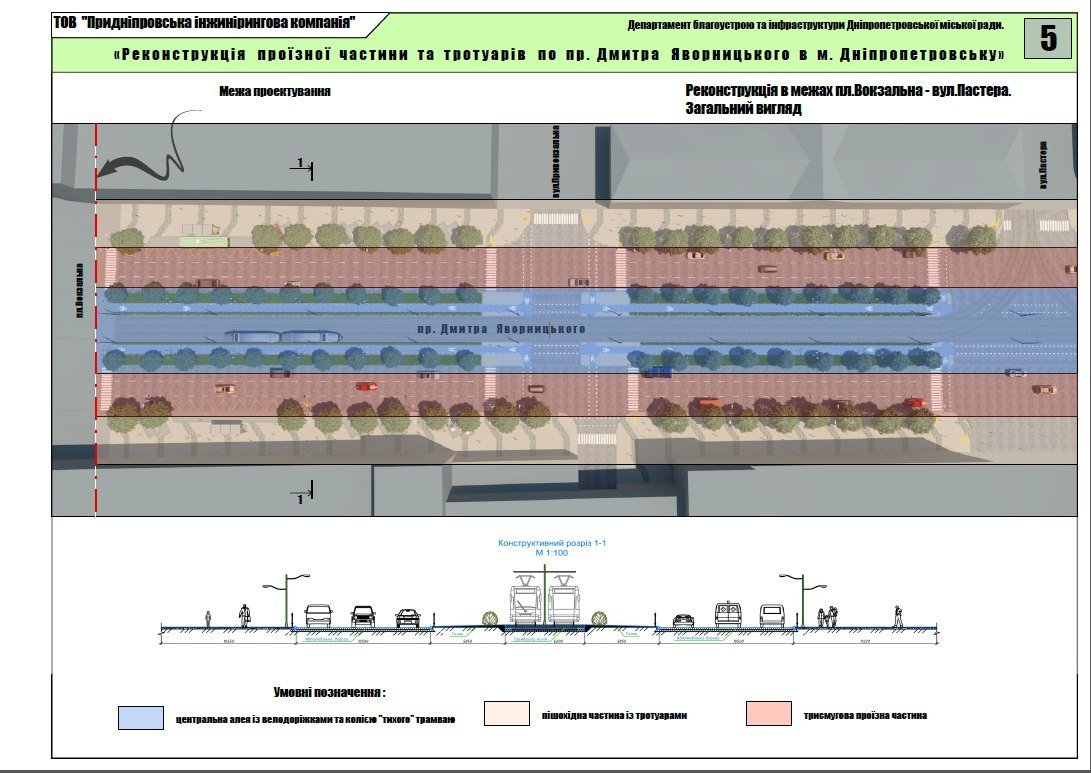 Велодорожки, фонтаны и подсветка: как будет выглядеть проспект Яворницкого после реконструкции 1