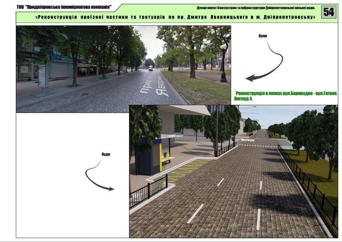 Велодорожки, фонтаны и подсветка: как будет выглядеть проспект Яворницкого после реконструкции 8