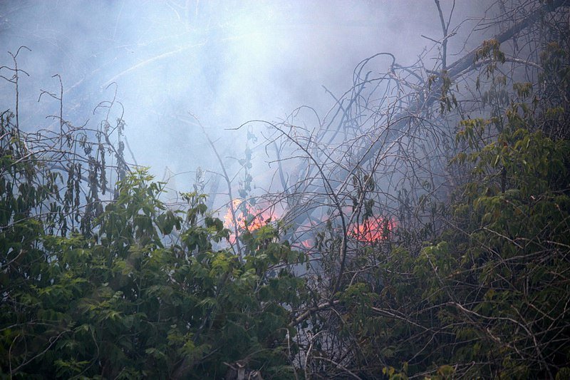 Огонь и много дыма: что горело возле Амурского моста 1