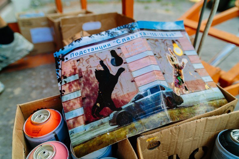 Еще один мурал: здание в центре Днепра украсят котятами 5