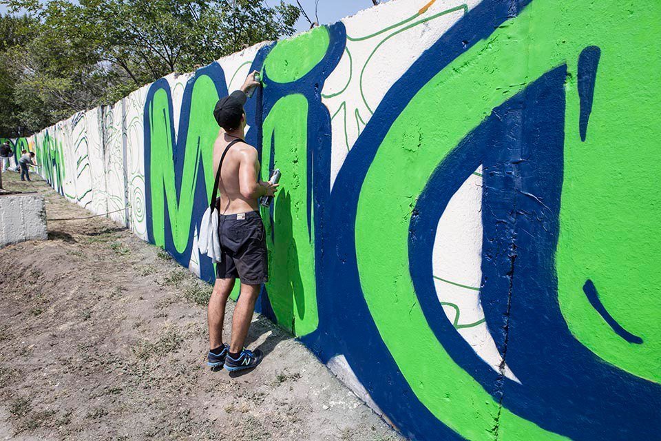 Арт-пикник и самый длинный мурал: как жители Днепра превращали забор в произведение искусства 11
