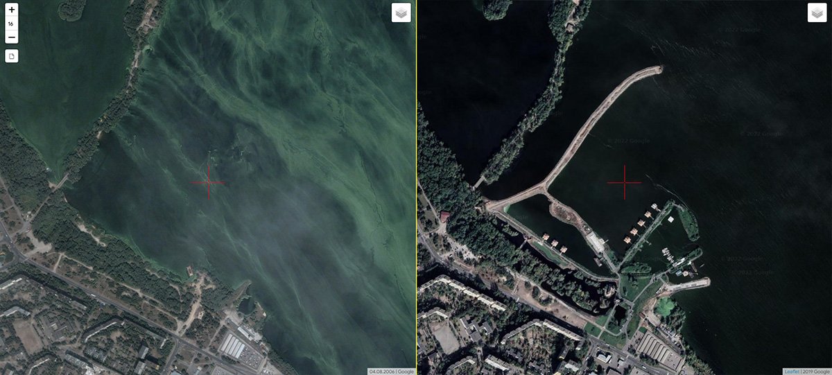 На другому знімку вже побудована зона відпочинку для городян