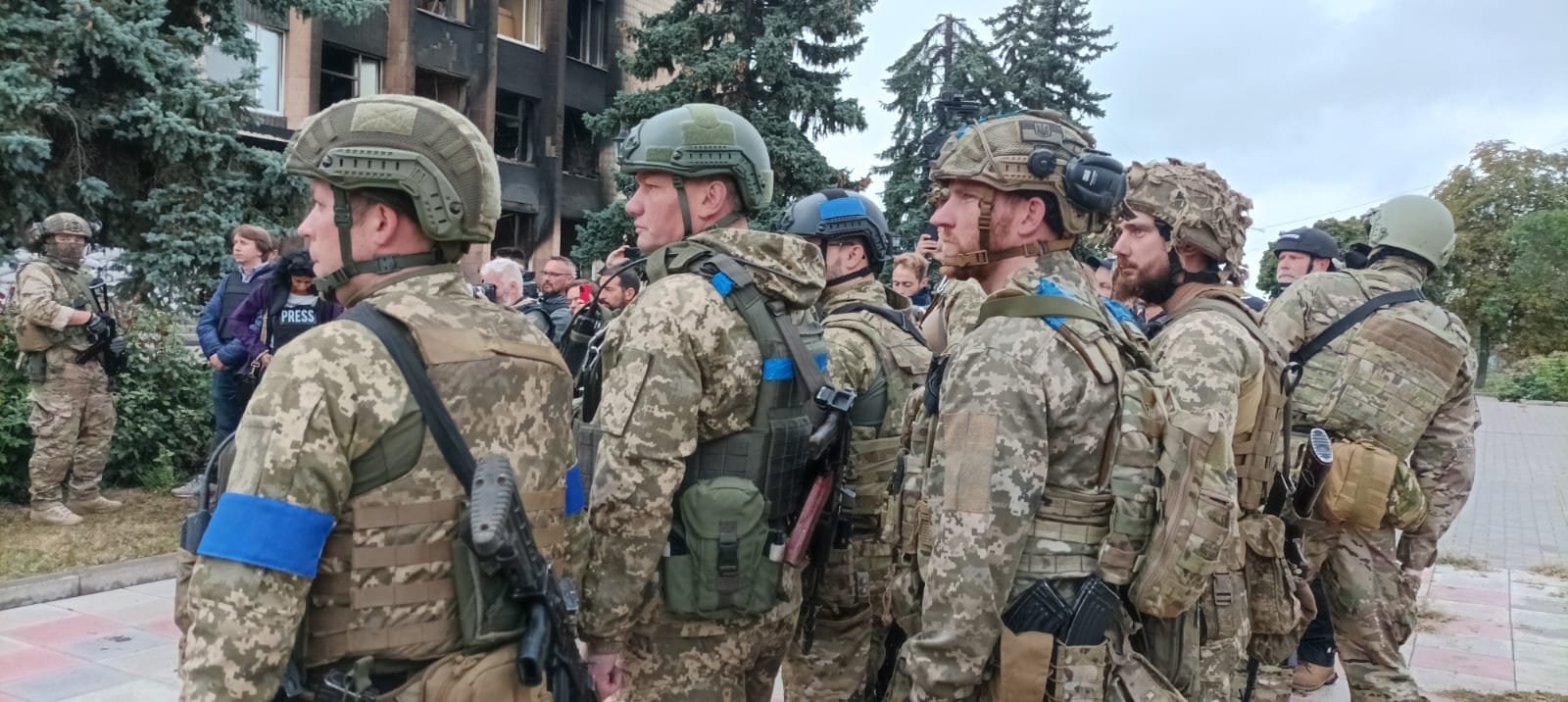 Військові, які брали участь у звільненні міста від окупантів