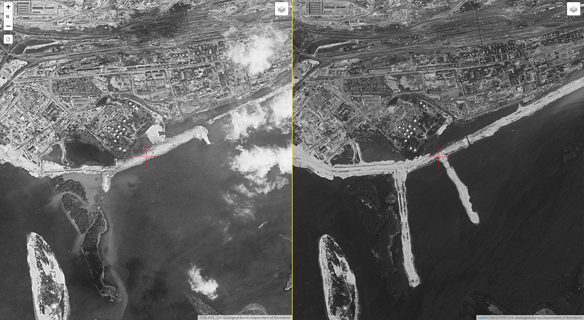 1974/1975 – набережна в районі Маршала Малиновського 1974/1975 – набережна в районі Маршала Малиновського