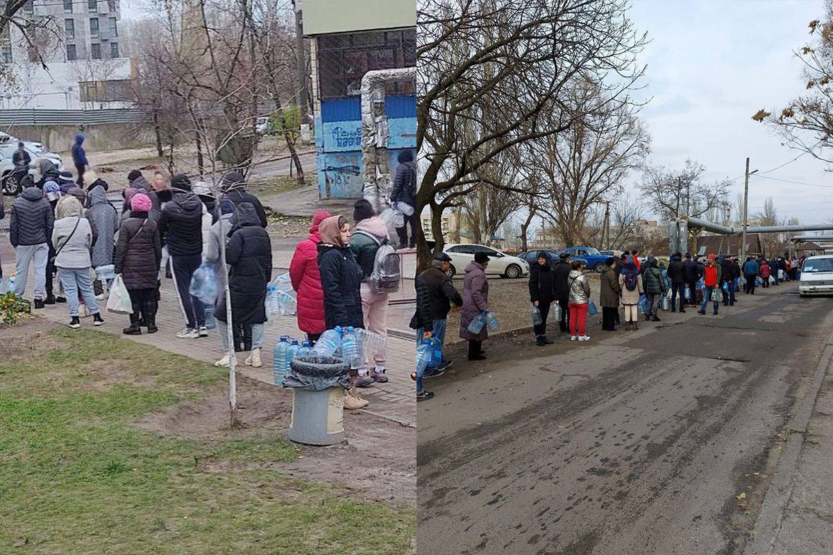 Люди стояли у чергах за водою