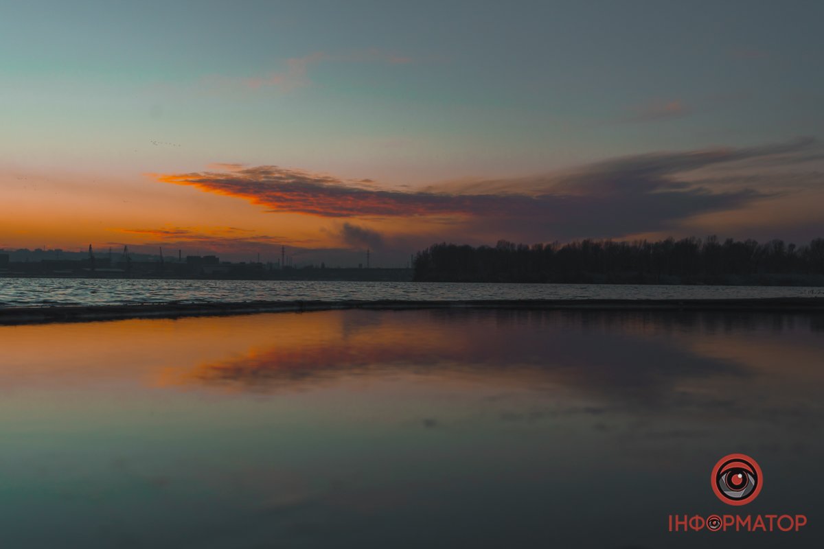 Естетика зимового заходу сонця 
